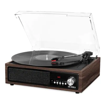 Victrola 3-in-1 Bluetooth Record Player with Built in Speakers and 3-Speed Turntable Espresso