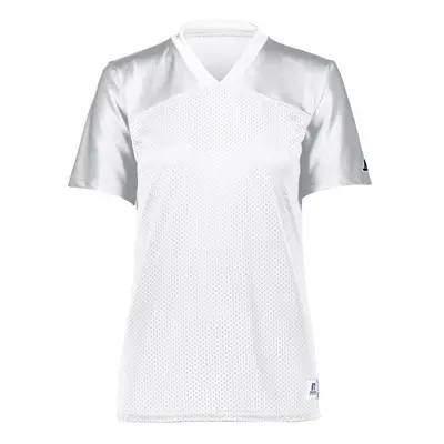 Russell R0593X.WHI.M Ladies Solid Flag Football Jersey, White - Medium