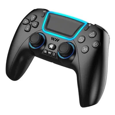 (Black) Wireless Game Controller Gamepad With Light Touchpad Back Key Support 3D Joystick for An