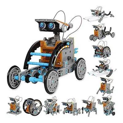 Sillbird STEM 12-in-1 Education Solar Robot Toys-190 Pieces DIY Building Science Experiment Kit 