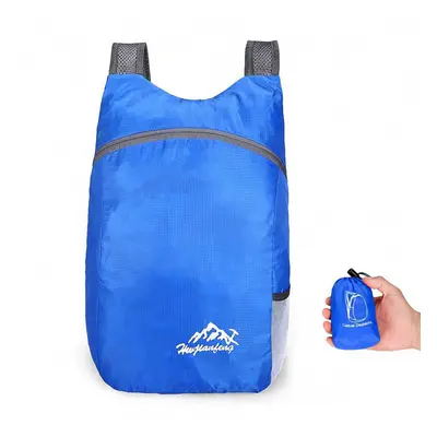 (Blue) Unisex Lightweight Outdoor Backpack Waterproof Portable Foldable Outdoor Camping Hiking T