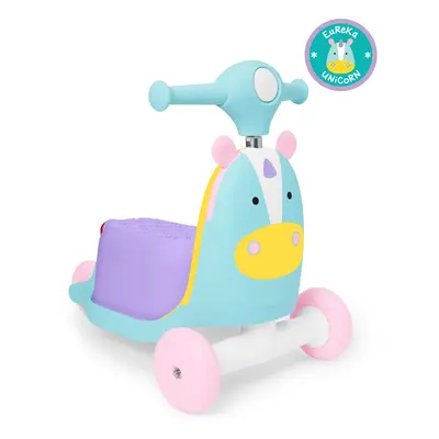 Skip Hop 3-in-1 Baby Activity Push Walker to Toddler Scooter Zoo Unicorn