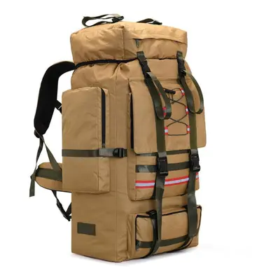 (khaki) 130l Extra Large Capacity Outdoor Waterproof Travel Camping Backpack Climbing Bag Hiking