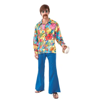 Forum Novelties Men's Hippie Groovy Go Go Costume Shirt Multi Standard