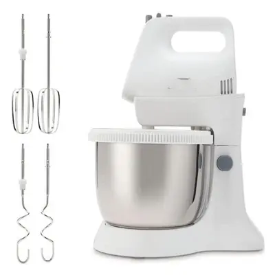 Chefette Lite Hand Mixer HMP34.A0WH, Stand Mixer All-in-One, 3L Stainless Steel Bowl, Variable S