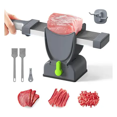 Meat Slicer for Fresh Raw Meat, Thickness Adjustable or mm, in Stainless Steel Cleaver Kitchen K