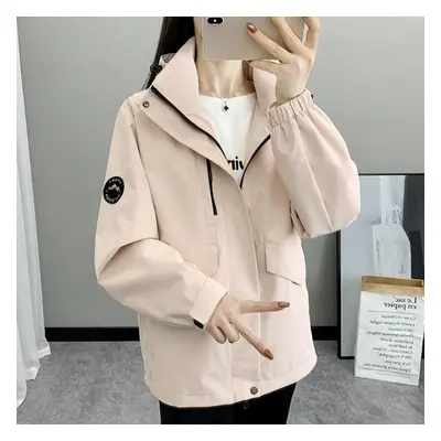 (pink, 4XL) Fashionable Loose Spring And Autumn Women&apos;s Coat, The Best-selling Waterproof A