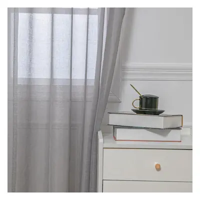 (grey, W200cm x L270cm) Pc Solid Color Kitchen Tulle Curtain European Modern Fabric Window Sheer