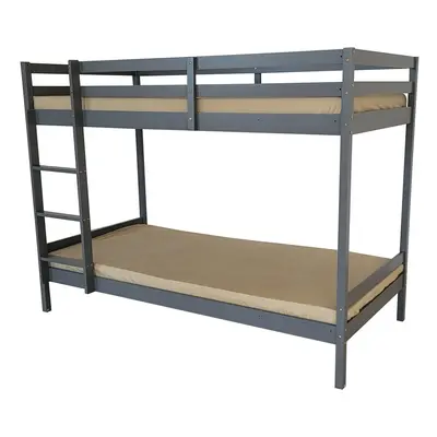 (3FT Grey Frame) Mecor Bunk Bed in Natural Pine, Grey, White