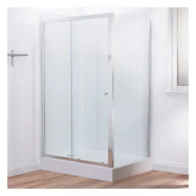 Mira Elevate 1200x800mm Sliding Shower Door Side Panel 6mm Glass Easy Plumb Tray