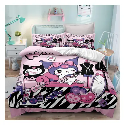 (Style 17, Single(135X200CM/2PCS)) kuromi Kids Bedding Single Double Duvet Cover UK