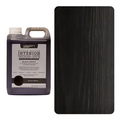 (5ltr, Black Ebony) Littlefair's Indoor Wood Stain - Wood Colours