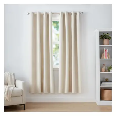 Amazon Basics Room Darkening Inches Long, Blackout Window Curtains Panels with Grommets, for Liv