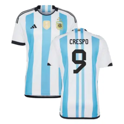 (3XL) Argentina World Cup Winners Home Shirt (CRESPO 9)