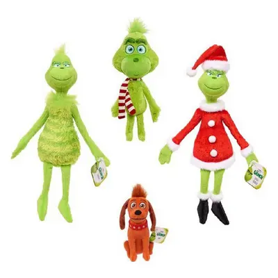 4PCS Rare Christmas Grinch Plush Doll Soft Toy Stuffed Teddy