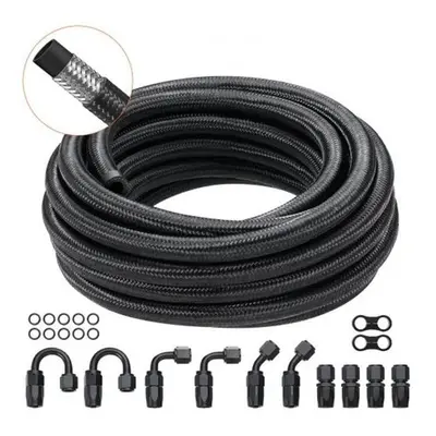 Vevor QCYYRYRG12G2QDX9GV0 8AN ft. Fuel Hose Line Kit with 0.43 in. Nylon Stainless Steel Braided