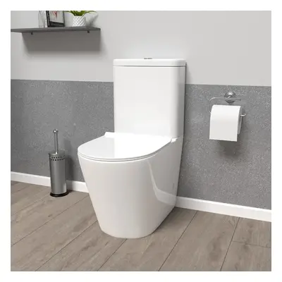 Nes Home Cobley Round Comfort Height Close Coupled Cistern, Pan and Seat