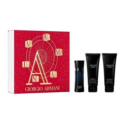 Armani Code Pcs Set For Men: 1.7 Edt Sp + 2.5 Body Shampoo + 2.5 After Shave Balm