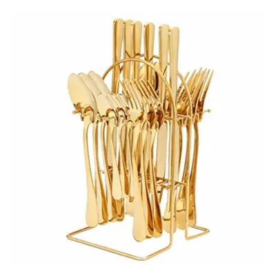 Gold Cutlery Set - Polished Stainless Steel Gold Silverware Set - Piece Cutlery Set - Plus Inclu