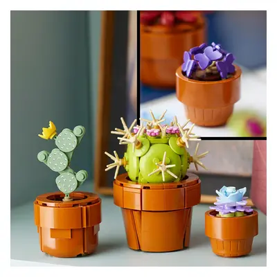 LEGO Botanical Collection Tiny Plants - Potted Artificial Flowers Set for Indoors incl. Faux Cac