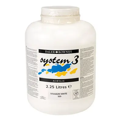 1 Pack - Daler Rowney System Acrylic Paint Titanium White 2.25L