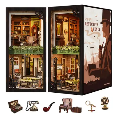 (Rose Detective Agency) Miniature House Kit - Dolls House Kit Led Light With Sensor Suitable for