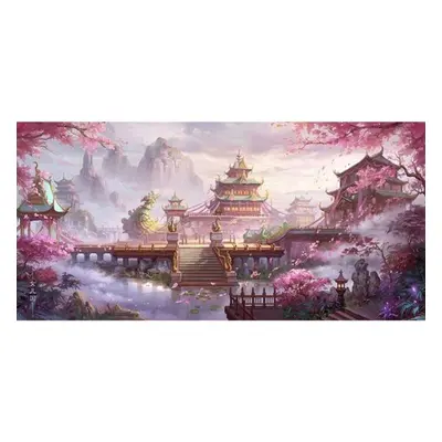 (multicolor, 50X100cm) 5d Diy Diamond Painting Kit Cross Stitch Fantasy Wonderland Game Scenes F