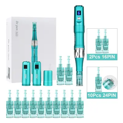 (A6S+10Pcs 24PIN) Dr Pen Ultima A6s Wireless Professional Microneedling Pen Derma Auto Pen Mts S