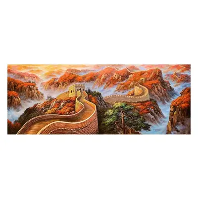 (as the picture, Full Round 50x150CM) 5d Diamond Embroidery Painting Great Wall Of China Diy Rhi