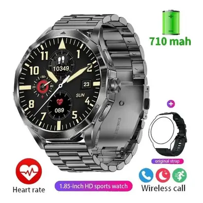 (black, steel) For Huawei Gps Sports Smartwatch Men 710mah Battery Amoled Screen Heart Rate Blue