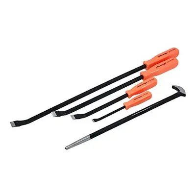 neilsen CT0239 Pry Set with Orange Handles Includes Roll Head Bar - Black (5-Piece)