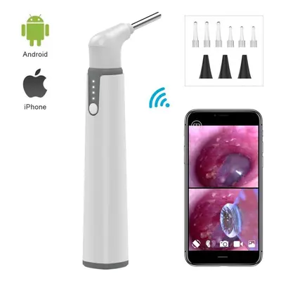 (white, wifi ear endoscope) Wifi Ear Otoscope 3.9mm Smart Wireless Portable Visual Earwax Cleani