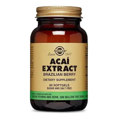 Solgar Acai Extract Brazilian Berry Antioxidant Rich Superfood Support 60'S