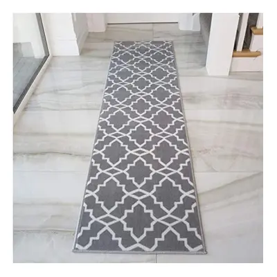 Geometric Trellis Runner Rug Blue Grey Mustard Triangle Rugs Hallway Bedroom Living Room Kitchen