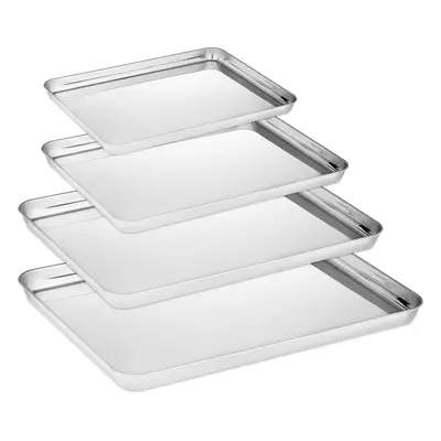 Baking Tray Set of Stainless Steel Baking Pans Tray Non Stick Sheet