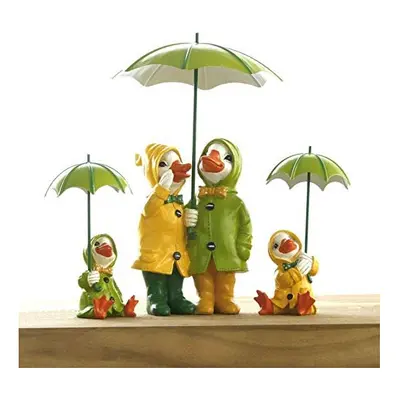 Duck with Umbrella Outdoor Garden Ornaments Novelty Sitting Standing