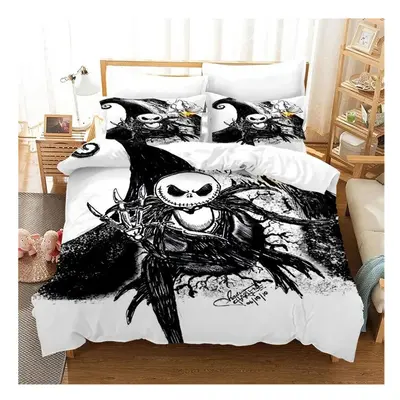 (14, Super King) Nightmare on Christmas Eve Bedding Set Valentine's Day Piece Pillowcase Comfort