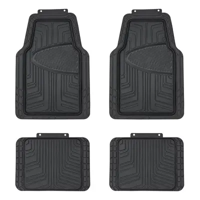 Amazon Basics 4-Piece Premium Rubber Floor Mat for Cars SUVs and Trucks All Weather Protection U