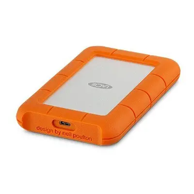 LaCie Rugged USB-C 4000GB Orange,Silver external hard drive