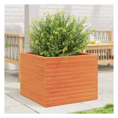 vidaXL Garden Planter Outdoor Flower Pot Planter Pot Wax Brown Solid Wood Pine