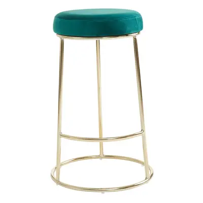 Premier Housewares Manhattan Green Velvet Bar Stool