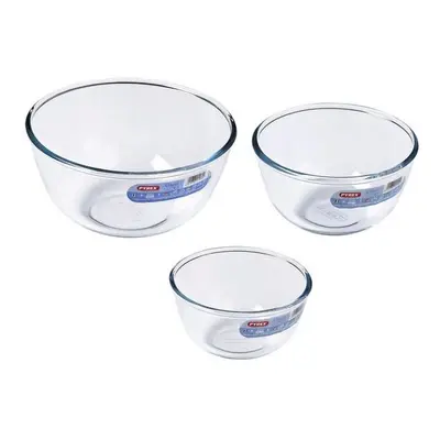 Set of bowls Pyrex Transparent Borosilicate Glass (3 pcs)