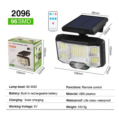 (96SMD All-in-one) Solar Lights Outdoor LED/COB Wireless Motion Sensor Light Integrate/Separate 