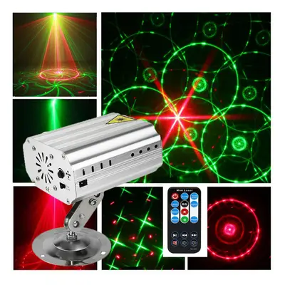 Mini Red & Green Laser Light Projector LED Stage Lighting Xmas DJ Disco Party UK Plug R&G