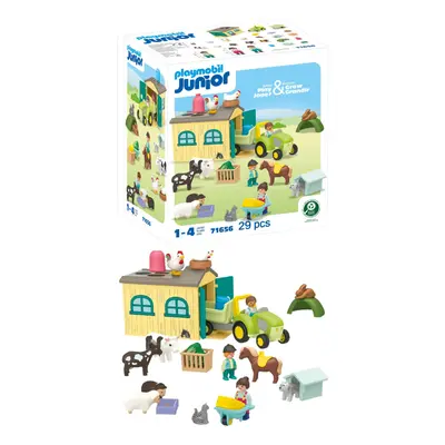 Playmobil Junior: Farm Adventure with Tractor Trailer and Animal Friends