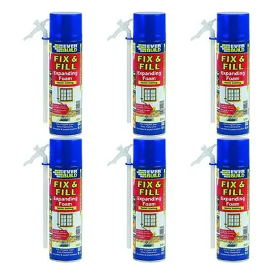 Everbuild Fix and Fill Quick Setting Expanding Foam, ml EVFF5 (Pack of 6)