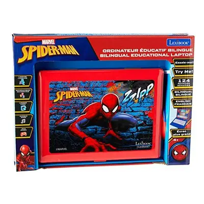 LEXIBOOK Disney Marvel Spider-Man - Educational and Bilingual Laptop French/English - Toy for Ch