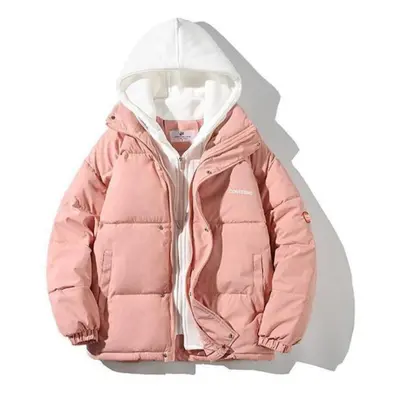 (pink, XXL) Women&apos;s Winter Oversize Jacket Down Cotton Padded Coat Female Loose Casual Over