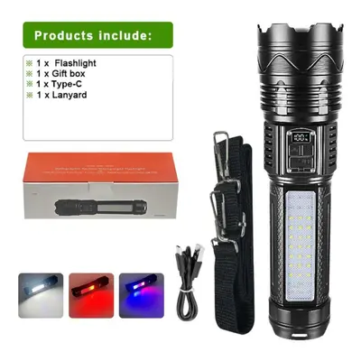 (15000mAh) 50000lm High Power Led Flashlights Built-in Battery 15000mah Flash Light Emergency Sp