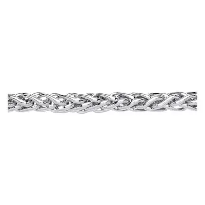 Jewelco London Ladies Sterling Silver Chunky Spiga Chain Bracelet 9mm 8.25 inch - GVB350